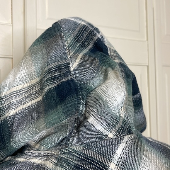 Carhartt Women’s Beartooth Hooded Flannel Button Down Shirt Navy Size XS - Picture 8 of 12